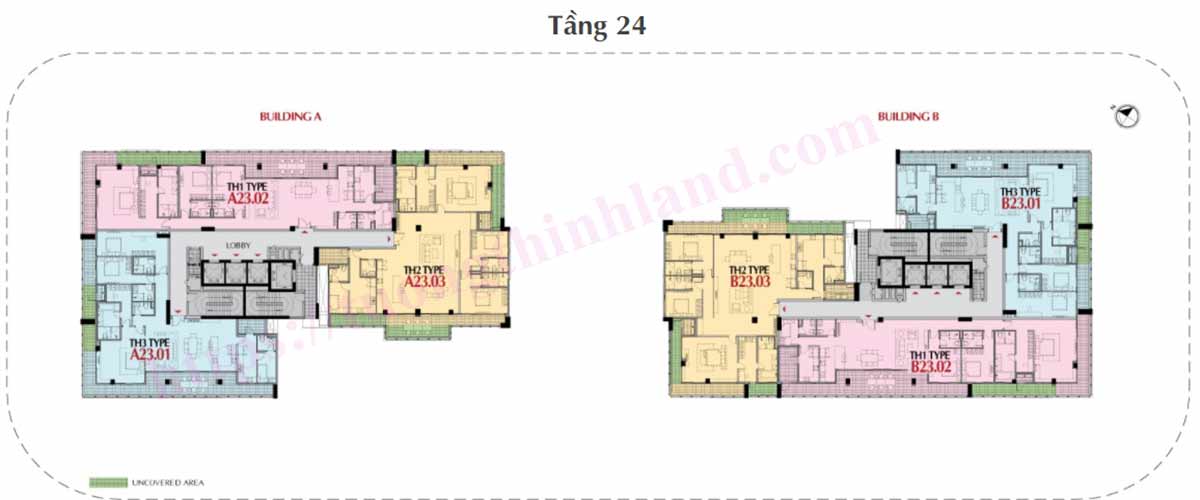 Mặt bằng Penthouse tầng 24 The Antonian Apartments