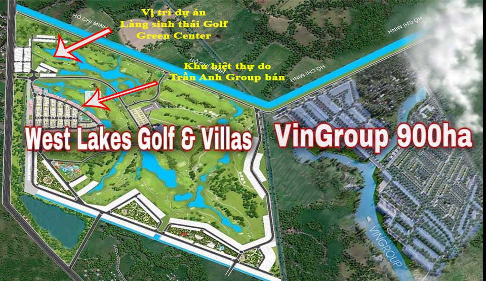 Sơ đồ tổng quan toàn bộ Khu đô thị West Lakes Golf & Villas